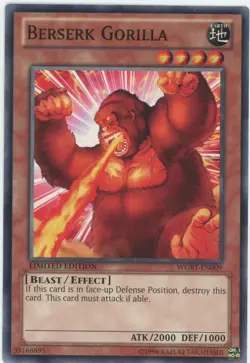 Yugioh Berserk Gorilla WGRT-EN009 Common Limited Edition NM - Image 1