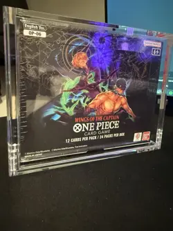 One Piece TCG OP-06 Wings of the Captain Sealed Booster box with acrylic case - Image 1