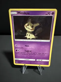 Mimikyu 58/145 Holo Rare Sun & Moon Guardians Rising Pokemon Card Near Mint - Image 1