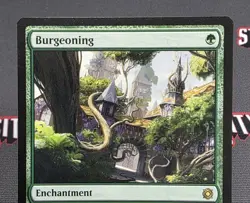 MTG Burgeoning- DAMAGED -Conspiracy: Take the Crown Magic Card # 178 - Image 3
