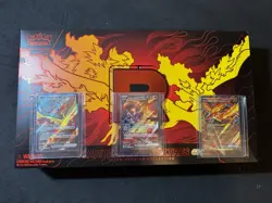 Team Rockets Moltres Promo Cards EX UPC Box Opened With Items, No Packs - Image 1