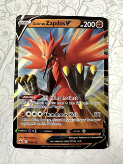 Galarian Zaptos V - 080/198 - Pokemon Chilling Reign Sword Shield Card M/NM - Image 1