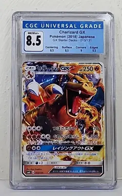 Charizard GX 013/131 Starter Deck Japanese Pokemon Card Graded CGC 8.5 Subgrades - Image 2