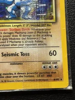 Machamp Base Set 1st Edition SEALED 8/102 Holo Rare Pokemon Card 1999 WOTC - Image 5