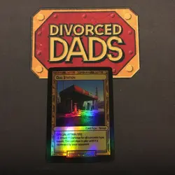 Divorced Dads Court of Chaos Gas Station - Terrain Card HOLO V1 MISPRINT - Image 1