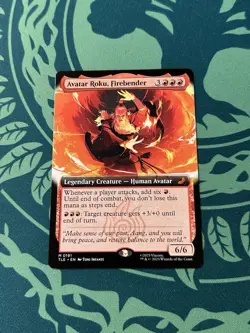 Avatar Roku, Firebender Extended Art NON Foil Avatar Last Airbender TLE MTG M - Image 1