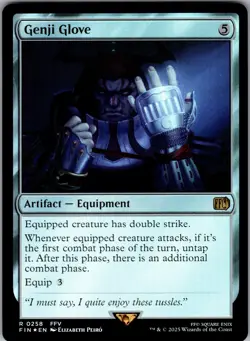 MTG - Genji Glove - FOIL - Artifact Equipment Final Fantasy FIN #258 - Rare - NM - Image 1