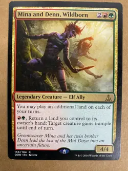 MTG 1x Mina and Denn, Wildborn 156 Oath of the Gatewatch Magic Gathering x1 LP - Image 1