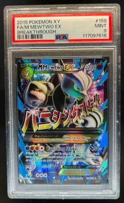 2015 Pokemon XY BREAKthrough Mega Mewtwo #159/162 PSA 9 - Image 1