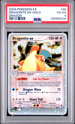 PSA 4 2003 Pokemon EX Dragon Dragonite EX Holo Foil 90/97 - Image 1