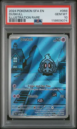 2024 POKEMON SFA EN-SHROUDED FABLE ILLUSTRATION RARE #068 DUSKULL PSA 10 - Image 1