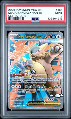 2025 POKEMON MEG EN-MEGA EVOLUTION ULTRA RARE #164 MEGA KANGASKHAN EX PSA 9 - Image 1