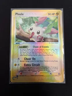 Pokemon TCG Plusle 8/97 Reverse-Holo Ruby & Sapphire Dragon 2003 NM - Image 1