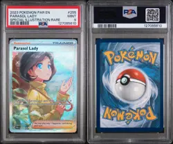 2023 POKEMON PARADOX RIFT PARASOL LADY SPECIAL ILLUSTRATION RARE 255/182 PSA 9 - Image 3