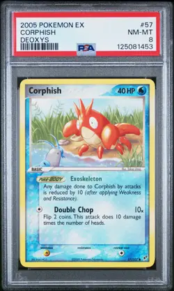 2005 POKEMON EX DEOXYS #57 CORPHISH PSA 8 - Image 1
