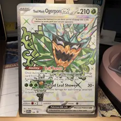 Teal Mask Ogerpon ex 166 Scarlet & Violet Black Star Promo Rare Pokemon TCG MINT - Image 1