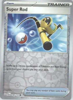 Super Rod Reverse Holo Pokemon tcg SV02: Paldea Evolved #188/193 - Image 1