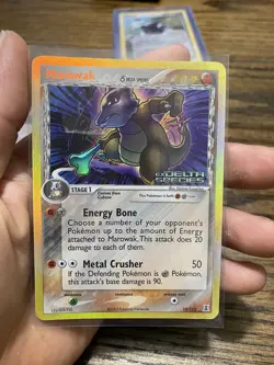 Pokemon TCG Marowak EX Delta Species 10/113 Reverse Holo Holo Rare Stamp LP/NM - Image 1