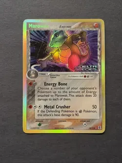 Pokemon TCG Marowak EX Delta Species 10/113 Stamped Reverse Holo Rare LP/NM - Image 1
