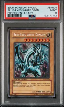 Yugioh Blue Eyes White Dragon 2005 Promo Forbidden Legacy Psa 9 mint - Image 1