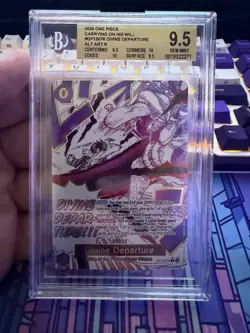 One Piece Divine Departure Altar Art OP13-076 R Carrying On His Will BGS 9.5 - Image 2