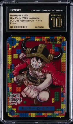 2025 ONE PIECE JPN PC: ONE PIECE DAY '25 PROMO MONKEY D. LUFFY CGC 10 PRISTINE - Image 1