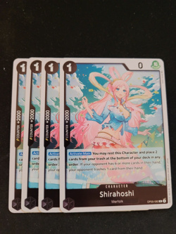 4x ONE PIECE - English - R Foil - Shirahoshi OP05-062 - Awakening of the New Era - Image 1