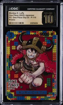 2025 ONE PIECE JPN PC: ONE PIECE DAY '25 PROMO MONKEY D. LUFFY CGC 10 PRISTINE - Image 1