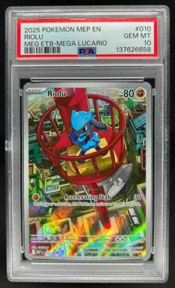 2025 Pokemon Black Star Promos Riolu #010 PSA 10 - Image 1