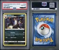 2018 POKEMON SUN & MOON LOST THUNDER #120 /214 UMBREON PSA 10 Low POP - Image 3