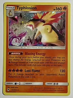 Typhlosion 42/214 (LP) Cosmos Holo Promo Sun & Moon: Lost Thunder 2018 Pokemon - Image 1