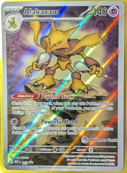 Pokemon TCG Alakazam 009 Mega Evolution ETB Promo Pokemon Center Stamped - Image 3