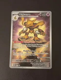 Pokemon TCG Alakazam 009 Mega Evolution ETB Promo Pokemon Center Stamped - Image 1