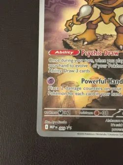 Pokemon TCG Alakazam 009 Mega Evolution ETB Promo Pokemon Center Stamped - Image 4