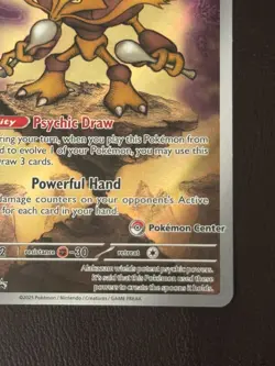 Pokemon TCG Alakazam 009 Mega Evolution ETB Promo Pokemon Center Stamped - Image 5