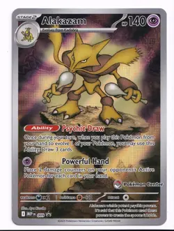 Pokemon TCG Alakazam MEP 009 Pokemon Center Stamped Mega Evolution Promo NM/Mint - Image 2