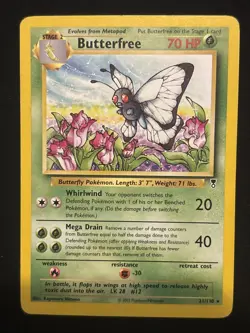 Butterfree Rare Legendary Collection 21/110 Pokemon Trading Card Game LP - Image 1