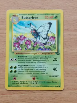 Pokemon Trading Card Game TCG Butterfree Jungle 33/64 Regular 1999 - Image 1