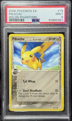 2006 POKEMON EX HOLON PHANTOMS #79 PIKACHU PSA 9 - Image 1