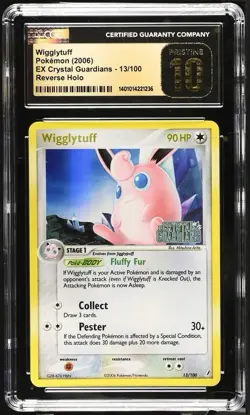 Wigglytuff 13/100 Reverse Holo EX Crystal Guardians 2006 Pokemon CGC 10 PRISTINE - Image 1