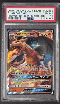2019 POKEMON SM BLACK STAR PROMO CHARIZARD GX#SM195 -D/P CHARIZARD-GX PSA 10 - Image 1