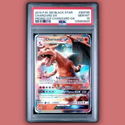 2019 POKEMON SM BLACK STAR DETECTIVE PIKACHU PROMO #SM195 CHARIZARD GX PSA 10 - Image 1