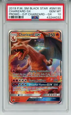 2019 POKEMON SM BLACK STAR PROMO CHARIZARD GX SM195 PSA 10 GEM MINT #43244032 - Image 1