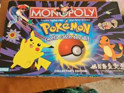 Vintage 1999 Pokemon Collector's Edition MONOPOLY Board Game Complete - Image 1
