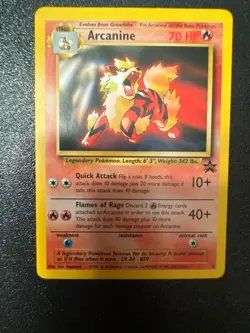 Pokemon TCG Arcanine WOTC Black Star Promo Card 6 1999 Vintage- NM - Image 1