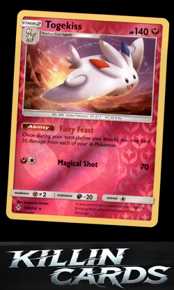 Reverse Holofoil Togekiss 138/214 Pokemon Holo Rare SM - Unbroken Bonds Card NM - Image 1