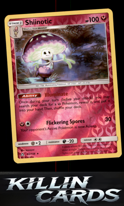 Reverse Holofoil Shiinotic 93/156 Pokemon Rare SM - Ultra Prism Card NM - Image 1