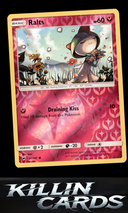 Reverse Holofoil Ralts 91/147 Pokemon Common SM - Burning Shadows Card NM - Image 1