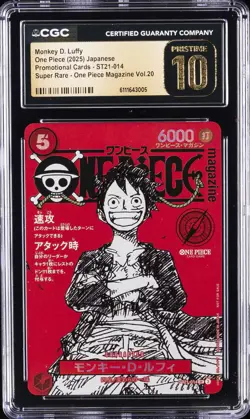 2025 ONE PIECE JPN PROMO CARDS #ST21-014 MONKEY D. LUFFY CGC 10 PRISTINE - Image 1