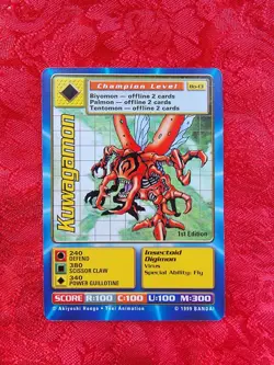 Bandai Digimon Trading Card Series 1 Kuwagamon Bo-13 1st Edition - Image 1